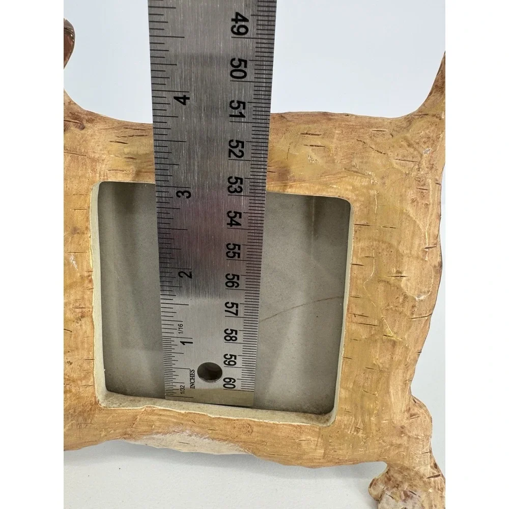 Dog Shaped Picture Frame Puppy Photo‎ Frame Rustic Wood Pet Lover Desk Decor